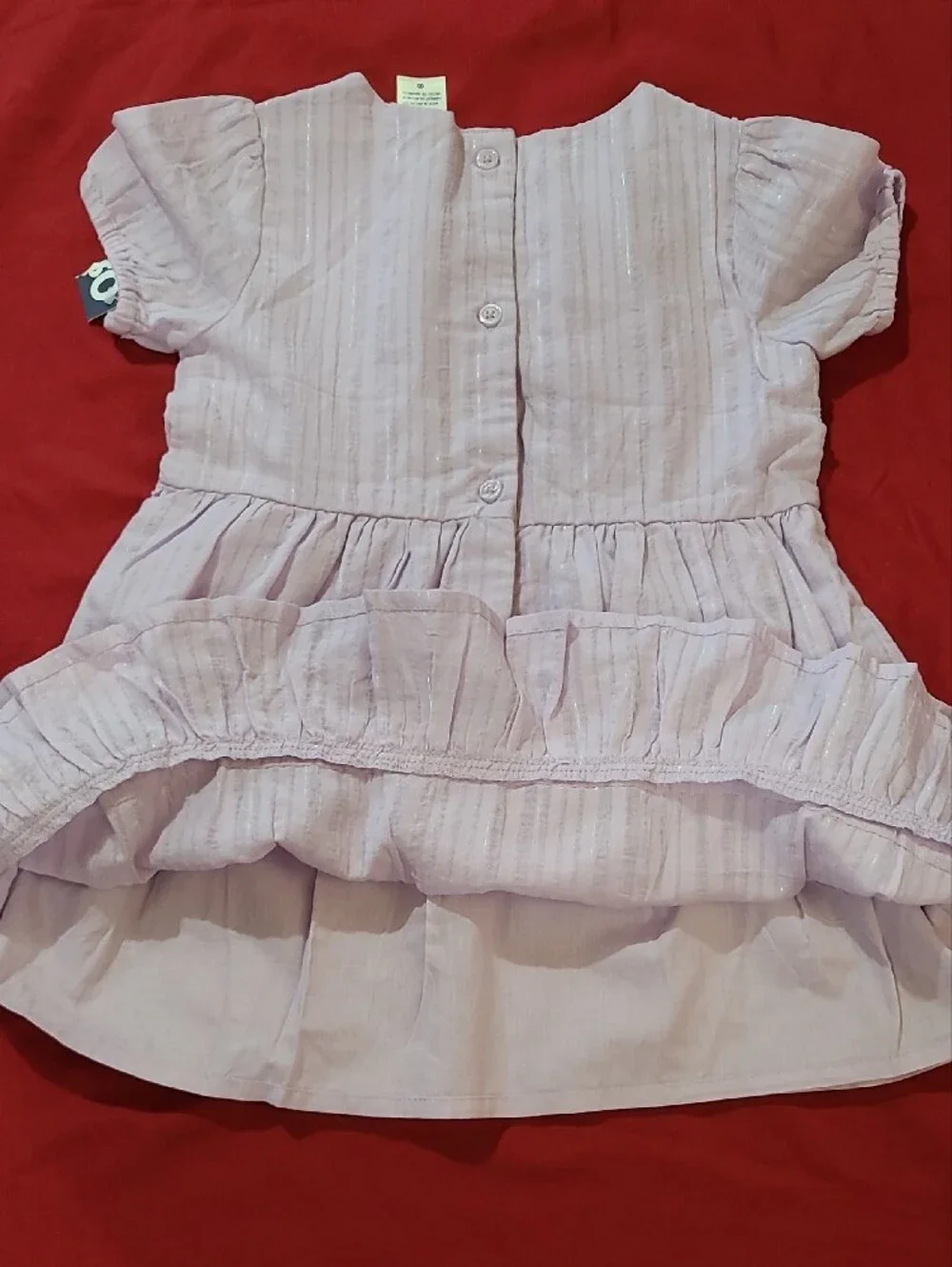 OshKosh B'gosh Lilac Short Puff-Sleeve Girls Dress